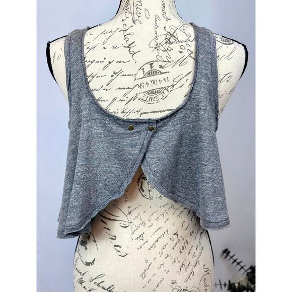 Free People Stevie Split Back Tank Gray XS - Picture 11 of 16